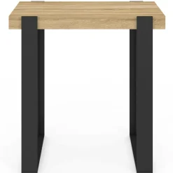 IDMarket Table haute mange debout noir et bois 113 cm* Meubles Hauts|Collection Design