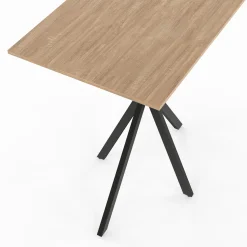 IDMarket Table haute mange debout recangulaire bois et métal noir pied araignée 100 cm* Meubles Hauts|Collection Design