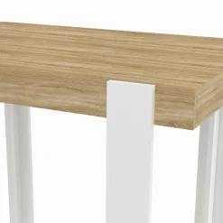 IDMarket Table haute mange-debout blanc et bois 90 cm* Meubles Hauts|Collection Design