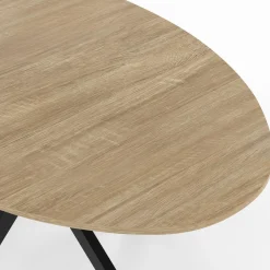 IDMarket Table industrielle 8 personnes ovale bois et pied araignée noir 150 cm* Tables Et Chaises|Tables