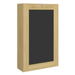 IDMarket Table murale pliable MACCHIA avec étagères et tableau craie 2 personnes bois et noir* Mange Debout|Tables Hautes