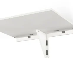 IDMarket Table murale rabattable bois blanc 2 personnes L.70cm* Mange Debout|Tables Hautes