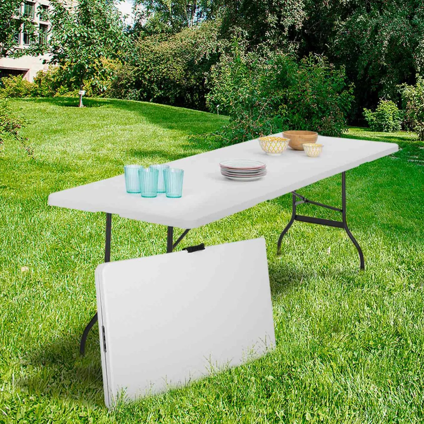 IDMarket Table pliante d'appoint portable* Mobilier Pliant D'Appoint
