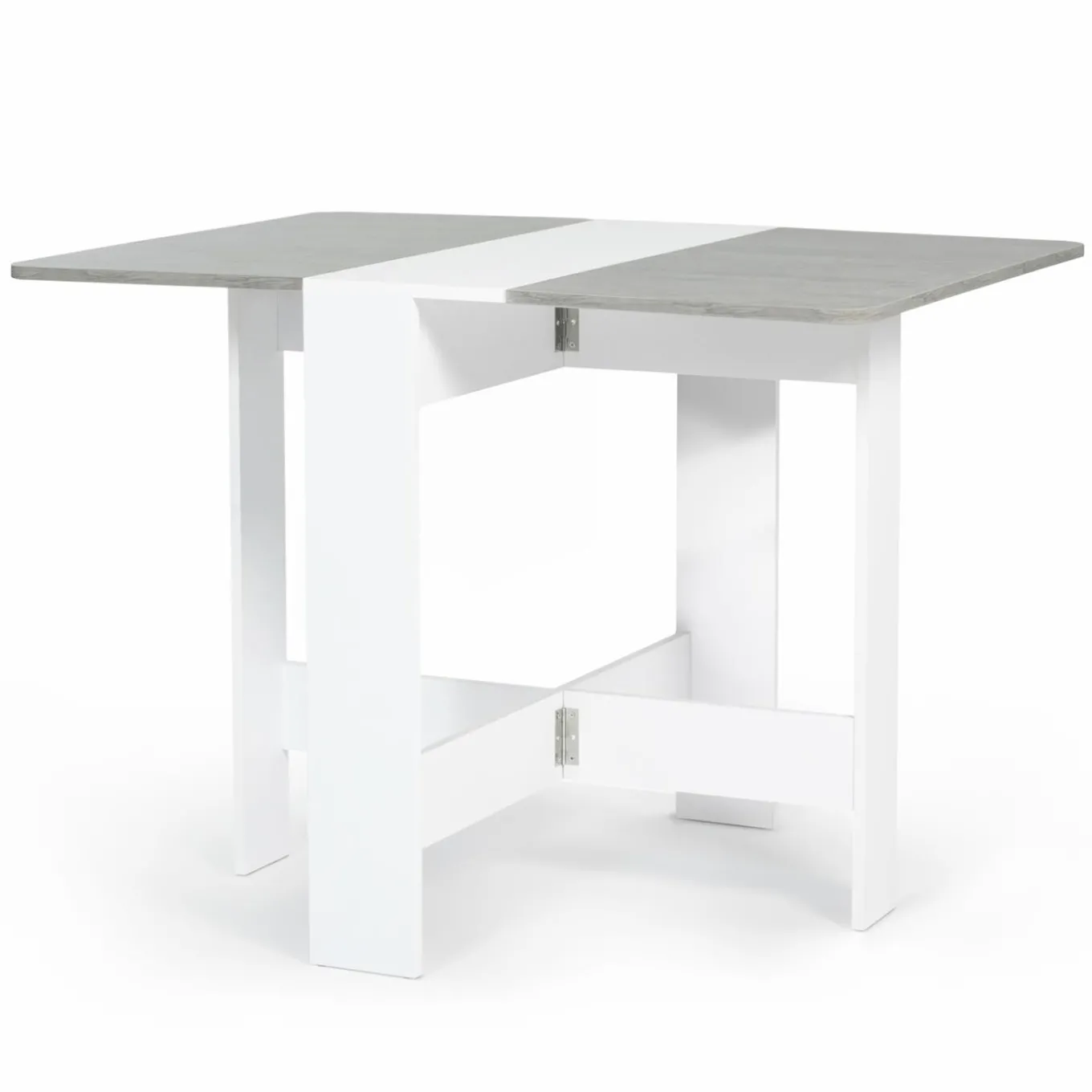 IDMarket Table pliante design blanche et grise* Meubles Blancs|Collection Contemporaine