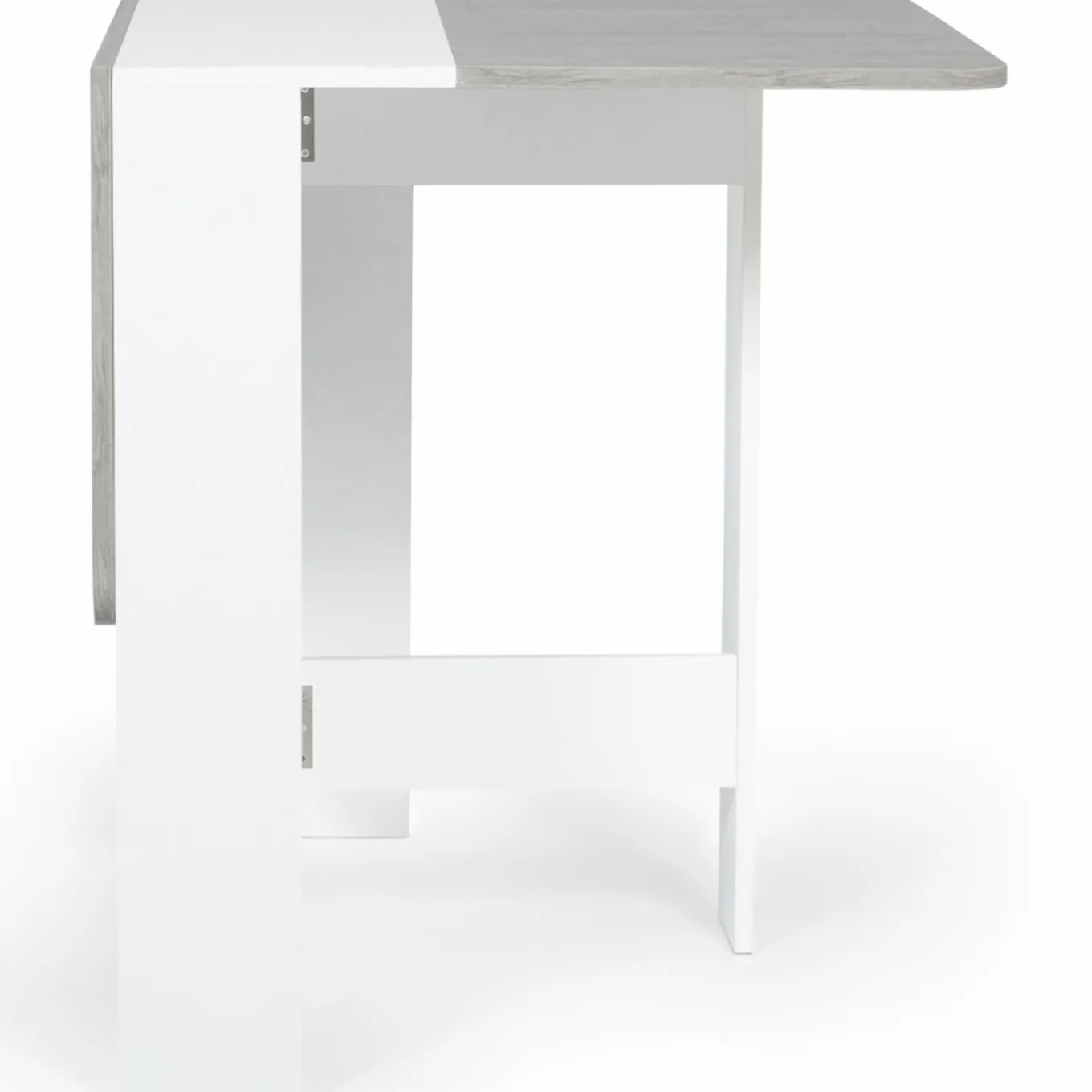 IDMarket Table pliante design blanche et grise* Meubles Blancs|Collection Contemporaine
