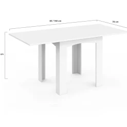 IDMarket Table salle à manger extensible blanche* Meubles Blancs|Collection Contemporaine