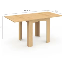 IDMarket Table salle à manger extensible imitation hêtre* Meubles En Bois|Collection Design