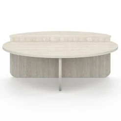 IDMarket Tables basses rondes effet travertin* Collection Contemporaine|Tables Basses