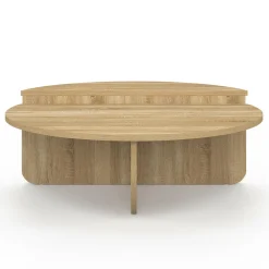 IDMarket Tables basses rondes hêtre* Collection Design|Collection Contemporaine