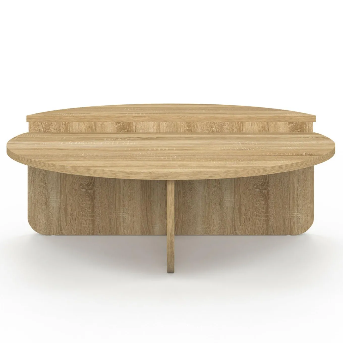 IDMarket Tables basses rondes hêtre* Collection Design|Collection Contemporaine