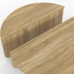 IDMarket Tables basses rondes hêtre* Collection Design|Collection Contemporaine