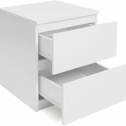 IDMarket Tables de chevet bois blanc avec tiroirs* Meubles Blancs|Collection Design