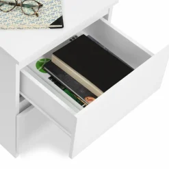 IDMarket Tables de chevet bois blanc avec tiroirs* Meubles Blancs|Collection Design
