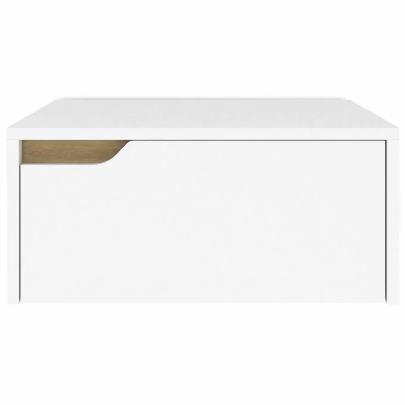 IDMarket Tables de chevet murales suspendues blanches : lot de 2* Collection Scandinave|Tables De Chevet