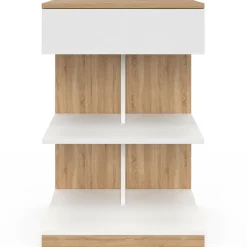 IDMarket Tables de nuit avec un tiroir et deux étagères* Collection Contemporaine|Collection Moderne