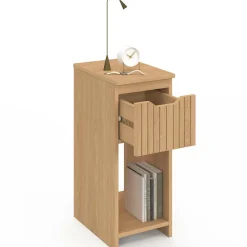 IDMarket Tables de nuit effet lattes et bois* Collection Contemporaine|Chambre Complète Adulte