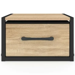 IDMarket Tables de nuit murales industrielles* Chambre Complète Adulte|Tables De Chevet