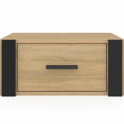 IDMarket Tables de nuit suspendues industrielles avec tiroir et étagère* Meubles Bas|Meubles En Bois