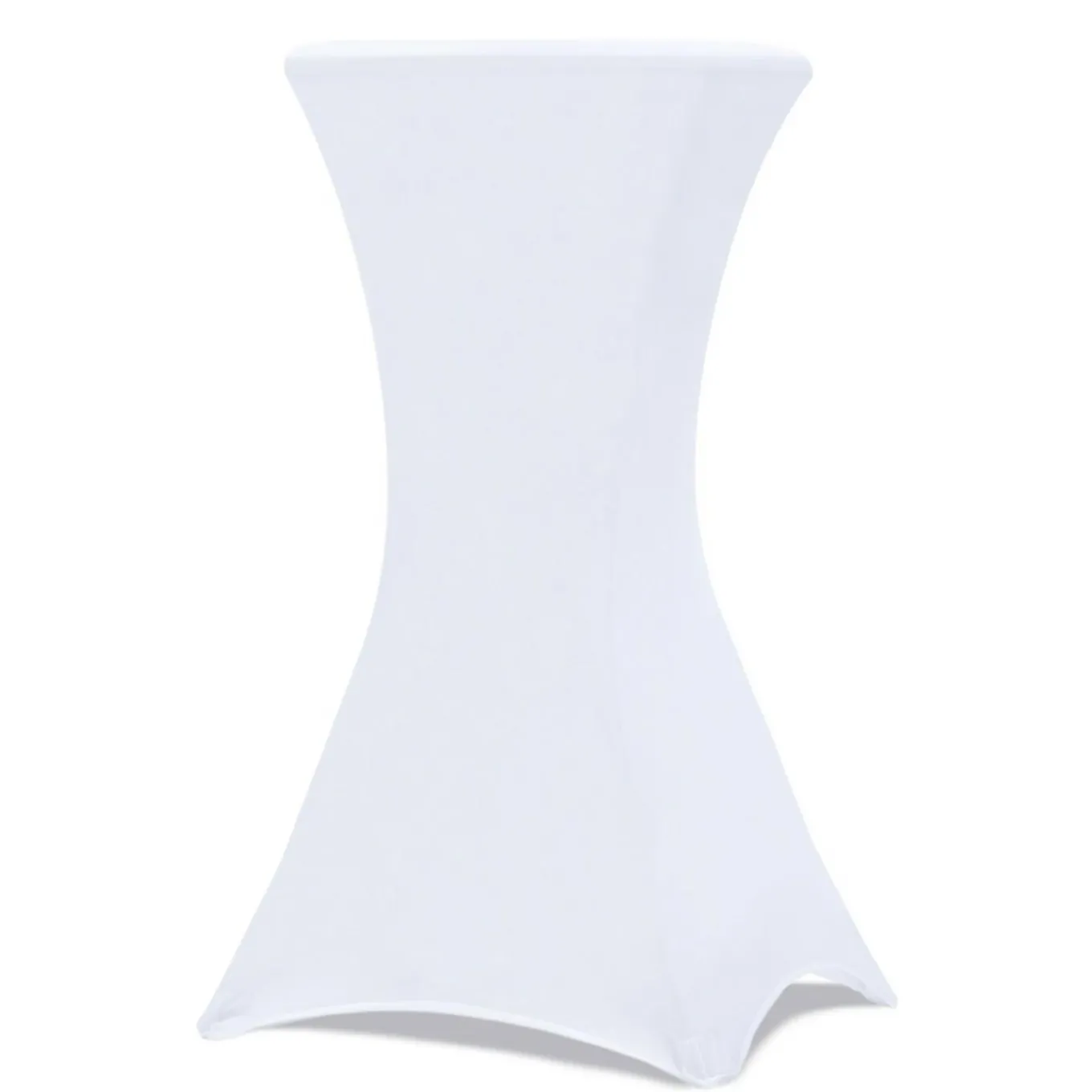 IDMarket Tables hautes pliantes d’extérieur + housses blanches* Mobilier Pliant D'Appoint