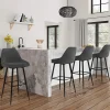 IDMarket Tabourets de bar confortables en velours gris foncé avec accoudoirs* Collection Vintage|Tabourets De Bar