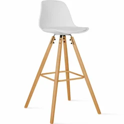 IDMarket Tabourets de bar mix color gris, blanc et noir : lot de 4* Collection Scandinave|Tabourets De Bar