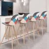 IDMarket Tabourets de bar scandinaves patchwork multicolore* Collection Scandinave|Tabourets De Bar