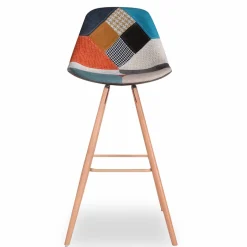 IDMarket Tabourets de bar scandinaves patchwork multicolore* Collection Scandinave|Tabourets De Bar