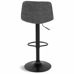 IDMarket Tabourets réglables en hauteur gris* Collection Vintage|Tabourets De Bar