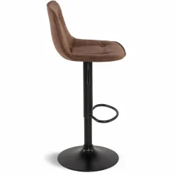 IDMarket Tabourets réglables en hauteur marron* Collection Vintage|Tabourets De Bar