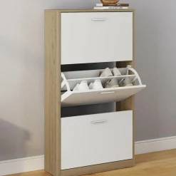 IDMarket Étagère à chaussures 3 portes* Meubles Hauts|Petits Meubles