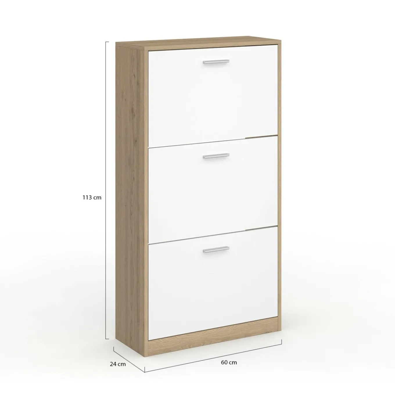 IDMarket Étagère à chaussures 3 portes* Meubles Hauts|Petits Meubles