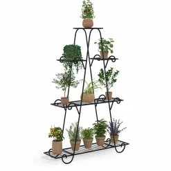 IDMarket Étagère à pots de fleurs en métal avec 9 niveaux* Décoration Et Accessoires|Plantes Artificielles