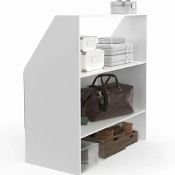 IDMarket Étagère sous pente blanche 2 niveaux* Meubles Blancs|Meubles En Bois