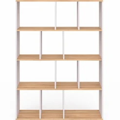 IDMarket Étagère bibliothèque 4 niveaux blanc et effet bois 143 cm* Etagères