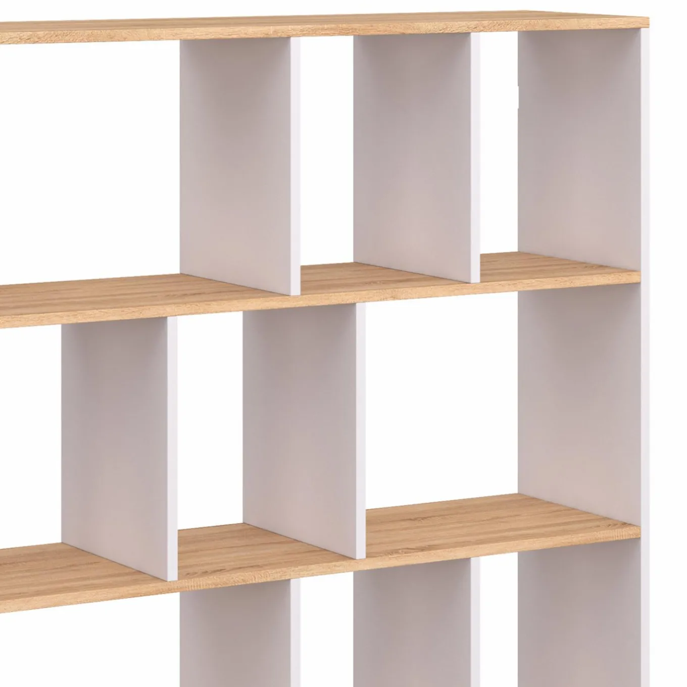 IDMarket Étagère bibliothèque 4 niveaux blanc et effet bois 143 cm* Etagères