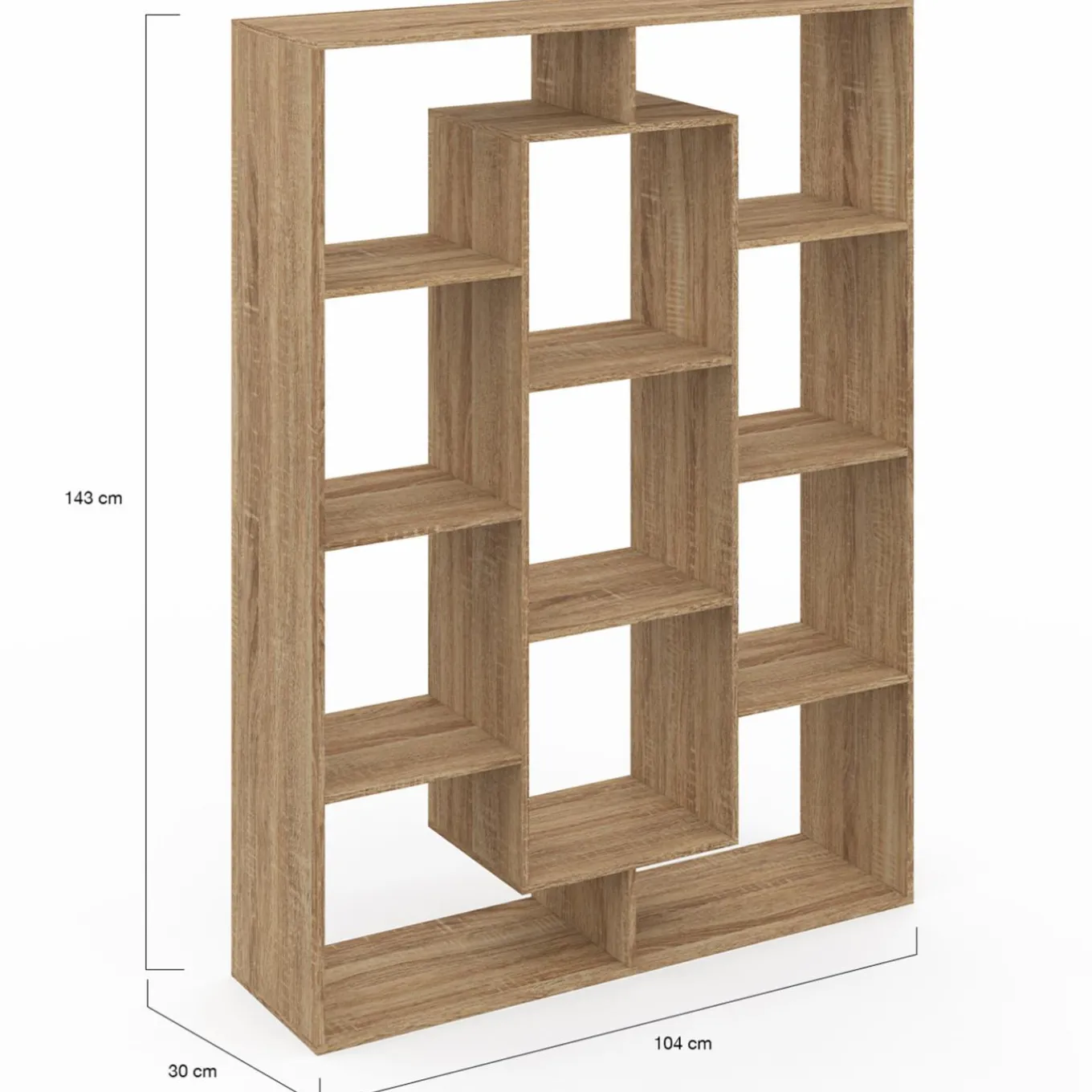 IDMarket Étagère bibliothèque avec 11 compartiments effet bois* Meubles Hauts|Meubles En Bois