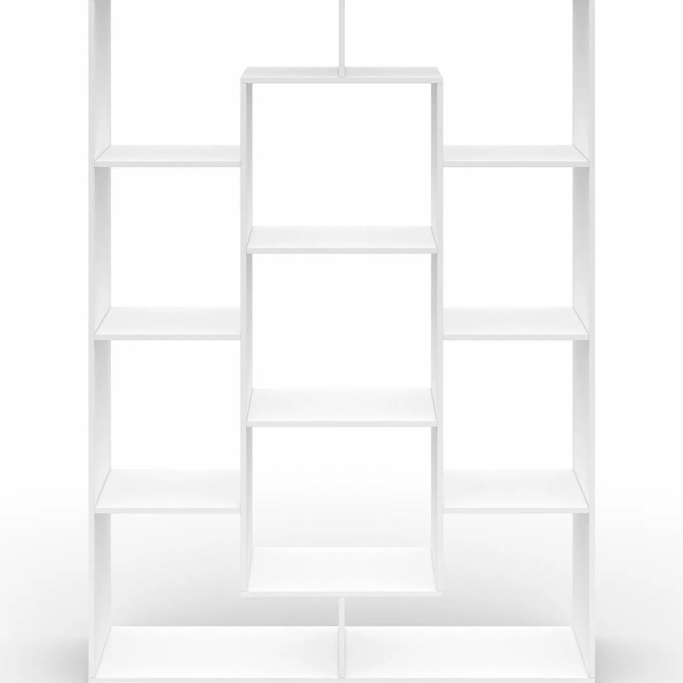 IDMarket Étagère bibliothèque blanche 143 cm 11 compartiments* Collection Design|Collection Agencement Magasin