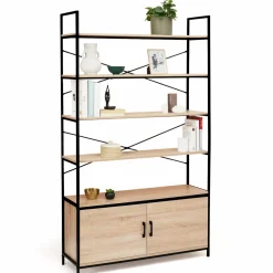 IDMarket Étagère bibliothèque industrielle 170 cm* Meubles Hauts|Collection Agencement Magasin