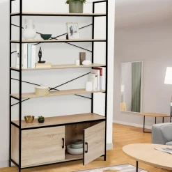 IDMarket Étagère bibliothèque industrielle 170 cm* Meubles Hauts|Collection Agencement Magasin