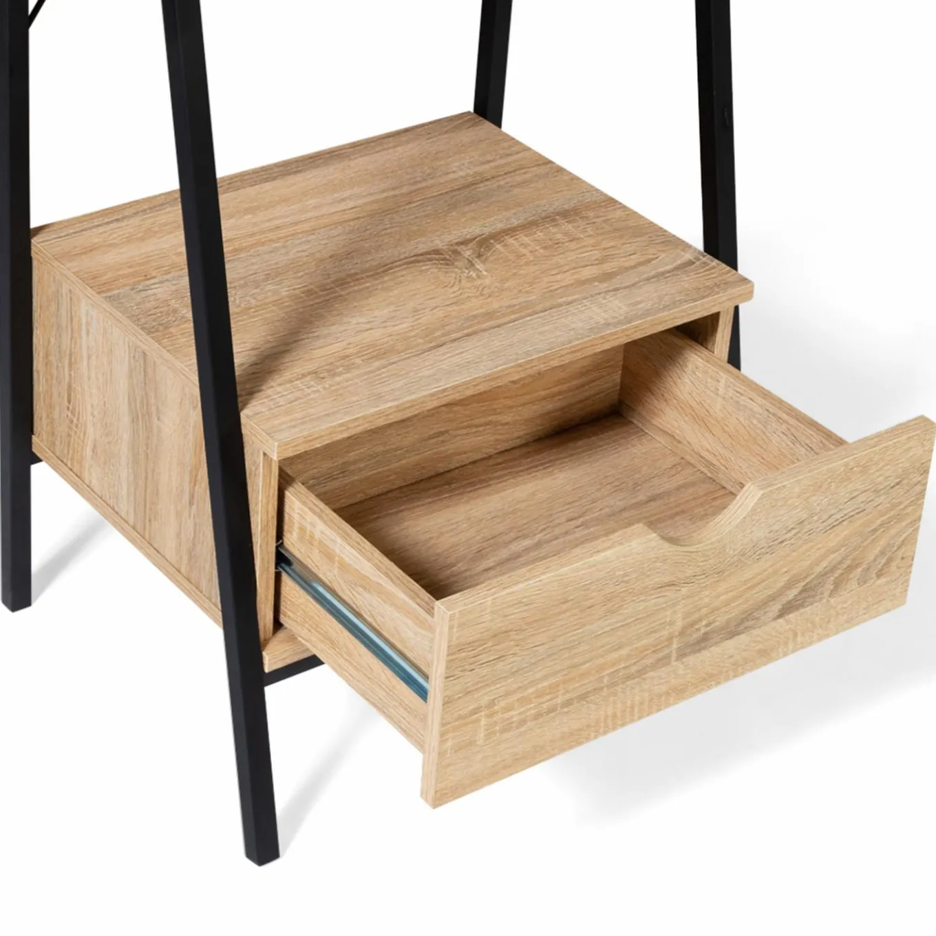 IDMarket Étagère échelle industrielle 4 niveaux avec tiroir* Meubles Tiroirs|Meubles Hauts