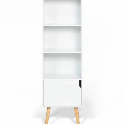 IDMarket Étagère colonne style scandinave 4 niveaux blanche* Meubles Hauts|Meubles Blancs