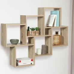 IDMarket Étagère cube murale bois 1m* Décoration Et Accessoires|Collection Agencement Magasin