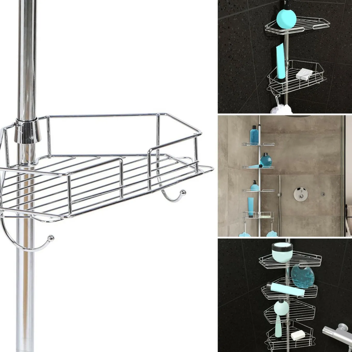 IDMarket Étagère de douche* Accessoires Salle De Bain