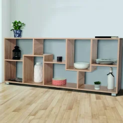IDMarket Étagère de salon moderne en bois imitation hêtre* Meubles Bas|Meubles En Bois