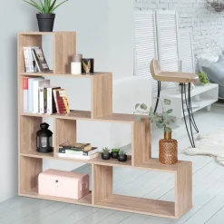 IDMarket Étagère escalier bois façon hêtre* Meubles Hauts|Meubles En Bois