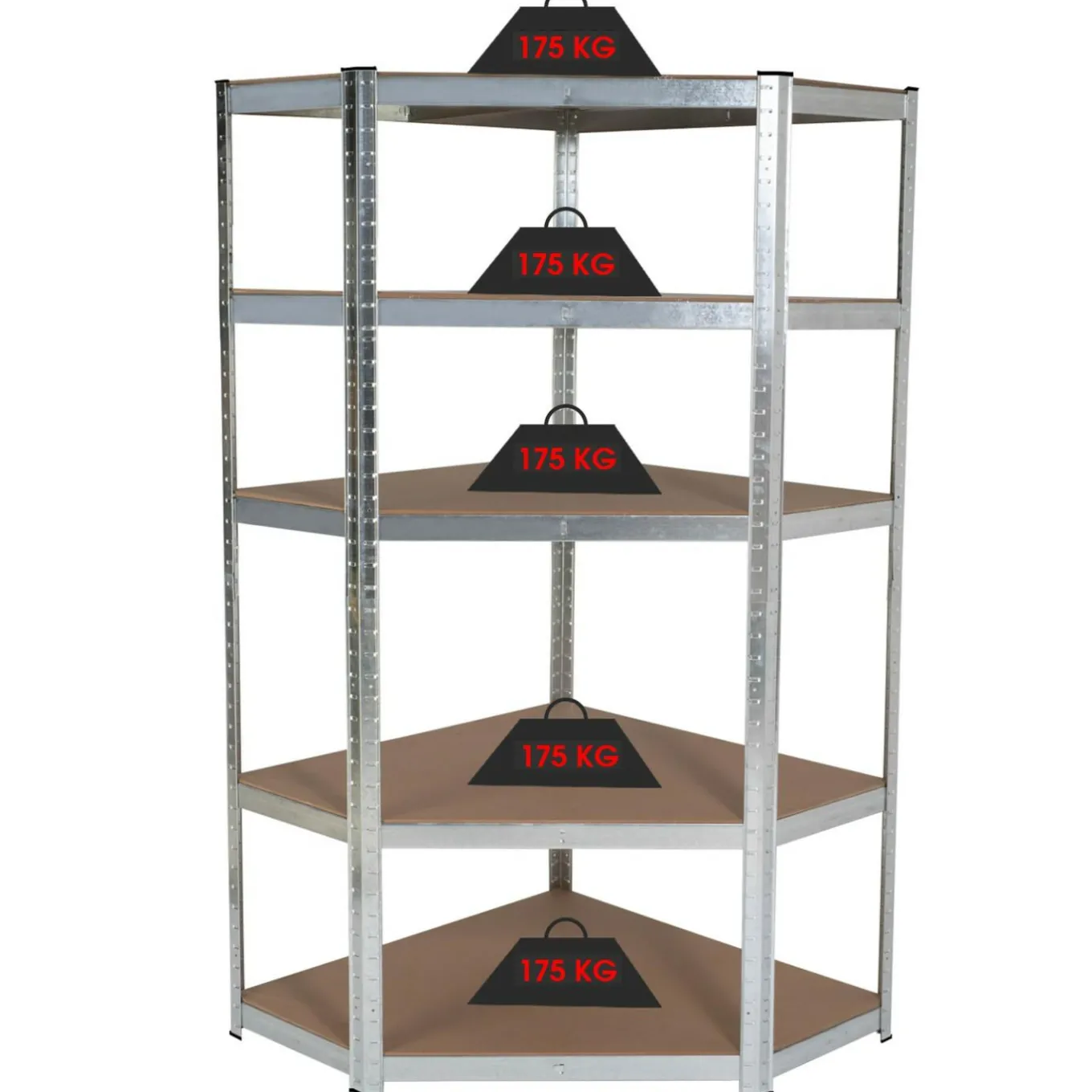 IDMarket Étagère galva 875 kg 5 plateaux* Etagères Charges Lourdes|Meubles Bricolage Et Rayonnage