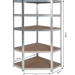 IDMarket Étagère galva 875 kg 5 plateaux* Etagères Charges Lourdes|Meubles Bricolage Et Rayonnage