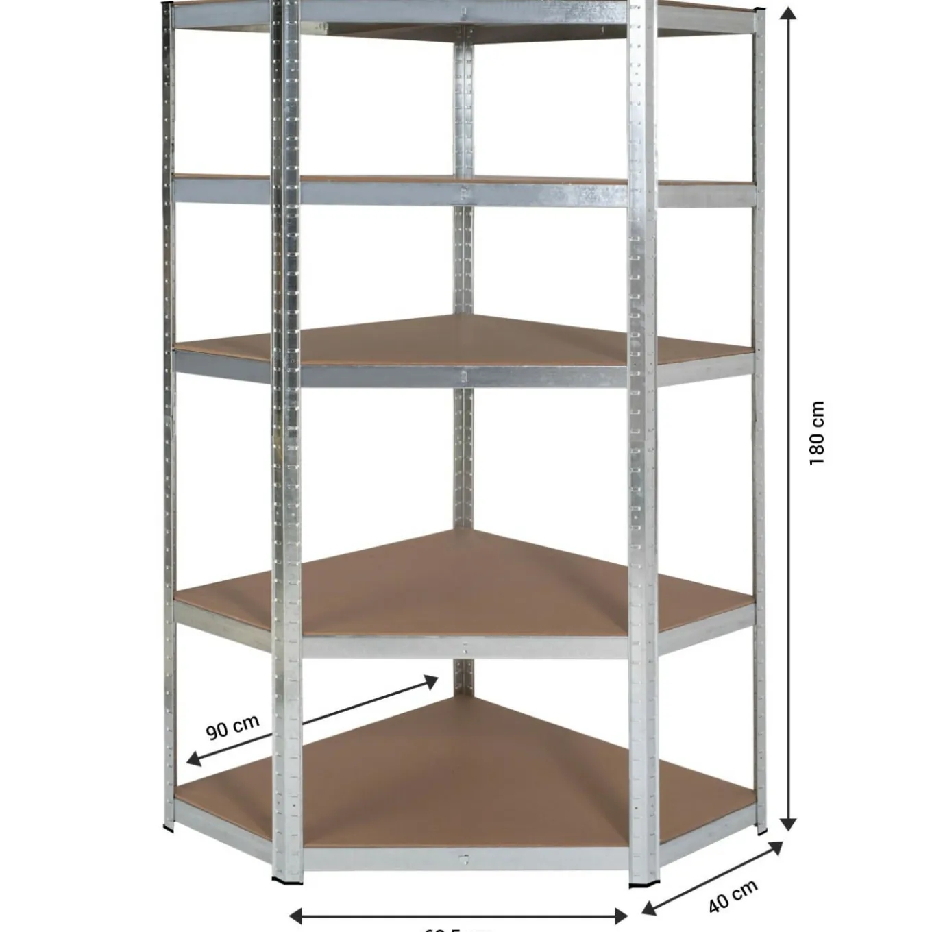 IDMarket Étagère galva 875 kg 5 plateaux* Etagères Charges Lourdes|Meubles Bricolage Et Rayonnage