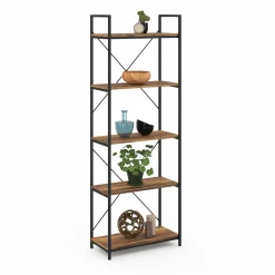 IDMarket Étagère industrielle effet vieilli 5 niveaux 170 cm* Meubles Hauts|Meubles En Bois