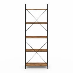 IDMarket Étagère industrielle effet vieilli 5 niveaux 170 cm* Meubles Hauts|Meubles En Bois
